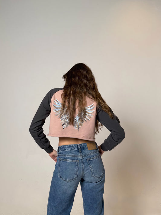 Space Woman Crop Sweatshirt