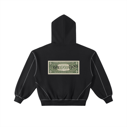 "GiveOneFuck" Space Zip Hoodie