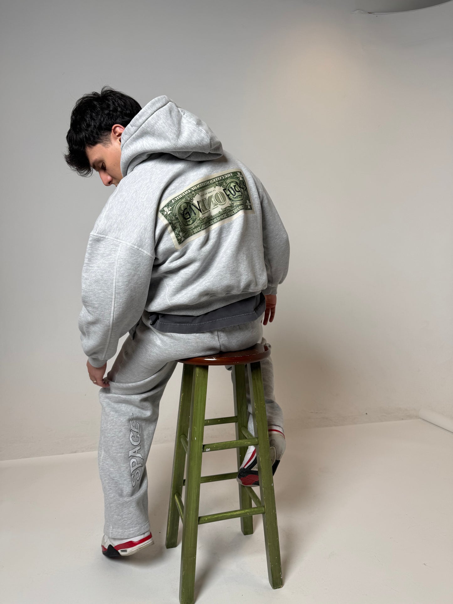 "GiveOneFuck" Space Boxy Hoodie