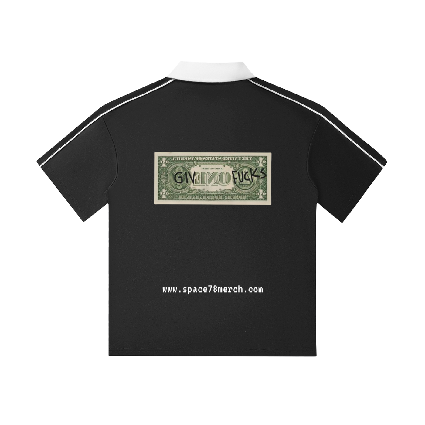 "GiveOneFuck" Space Polo Shirt