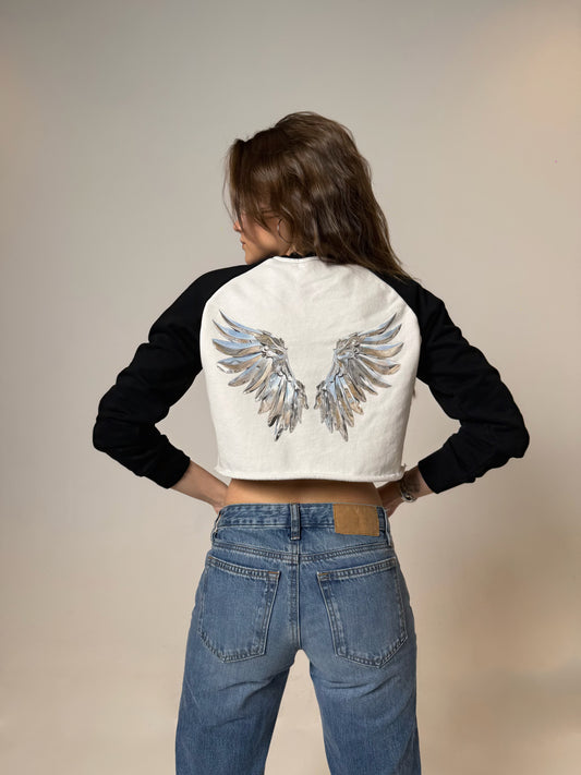 Space Woman Crop Sweatshirt