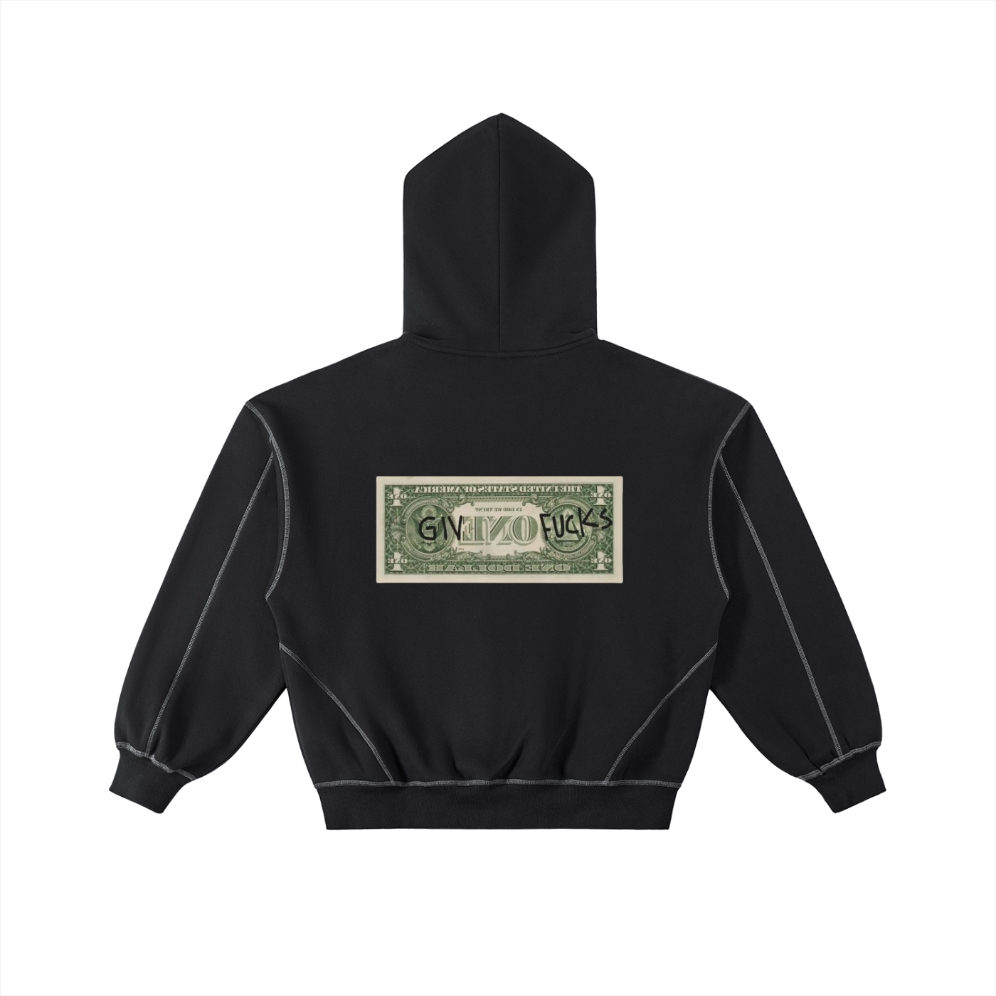 "GiveOneFuck" Space Zip Hoodie