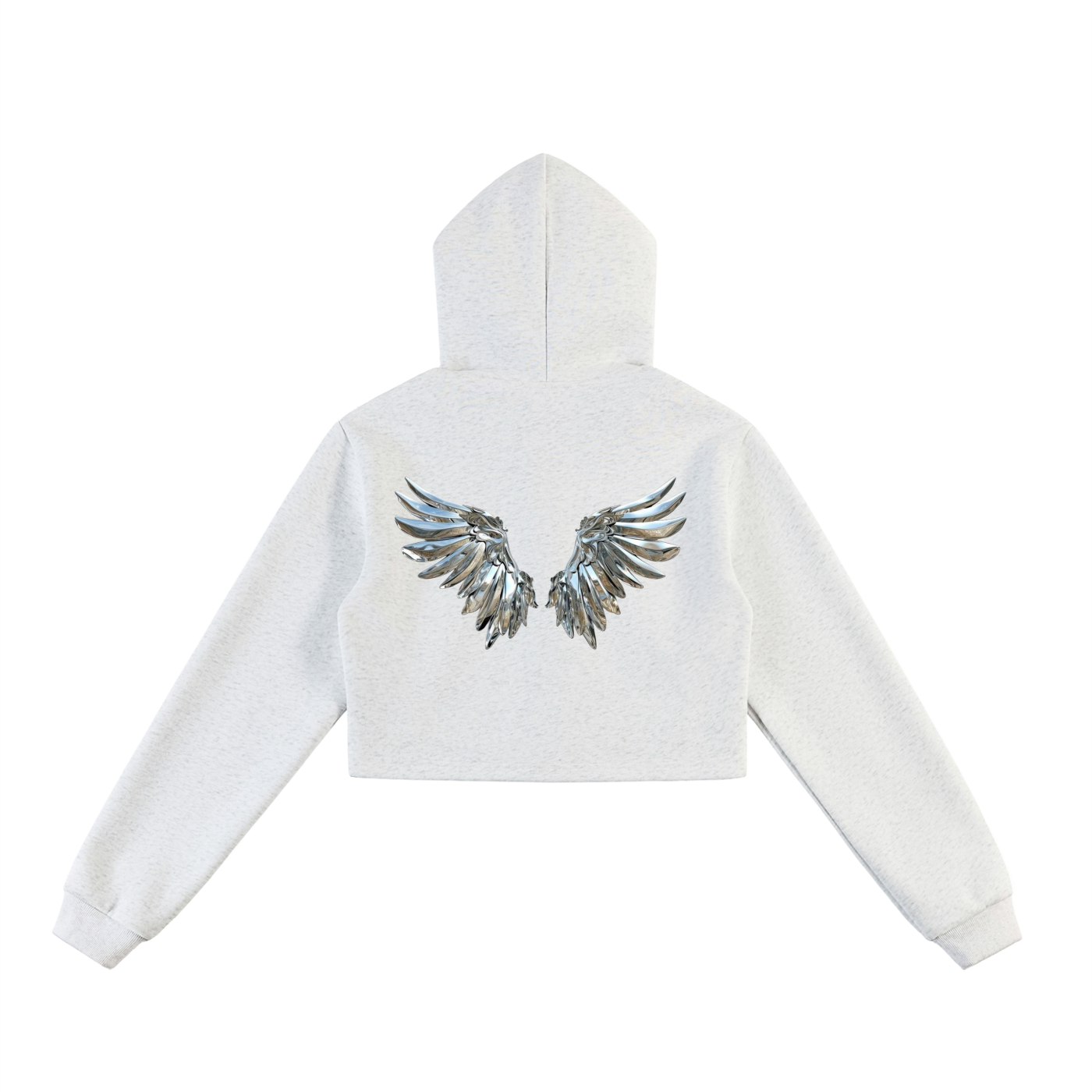 Space Woman Cropped Zip-Up Hoodie